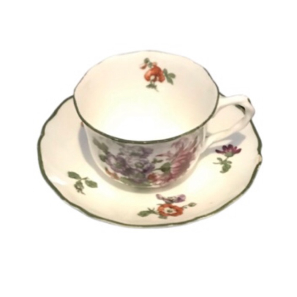 Antique Royal Doulton Boston Floral Teacup Set